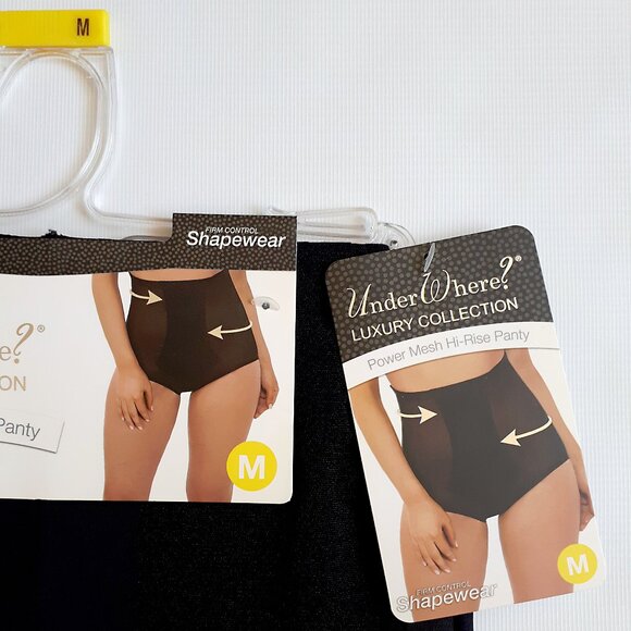UNDER WHERE? Power Mesh High Rise Panty Shapewear in Black - Picture 2 of 9